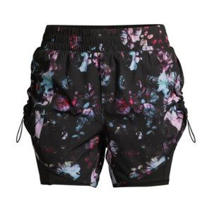Avia Activewear Women's Running Shorts with Bike Liner S (4-6) Floral Black